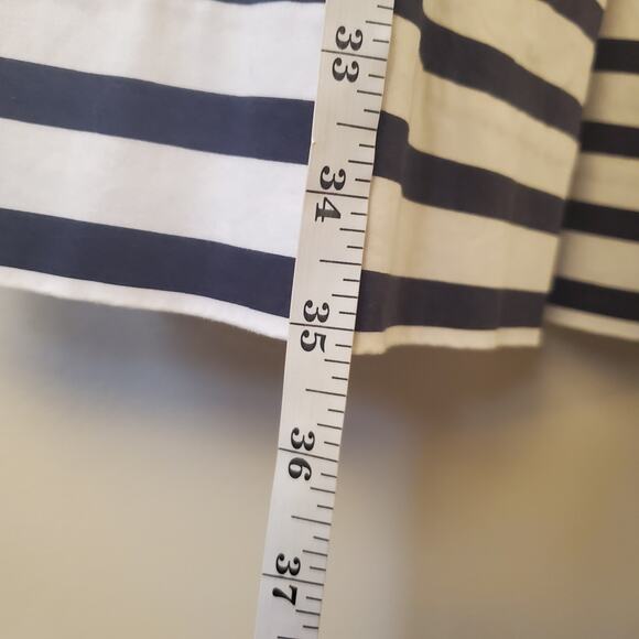 GAP Fit & Flare Blue White Striped Dress Pockets Womens 6 Preppy Hamptons - Picture 10 of 10